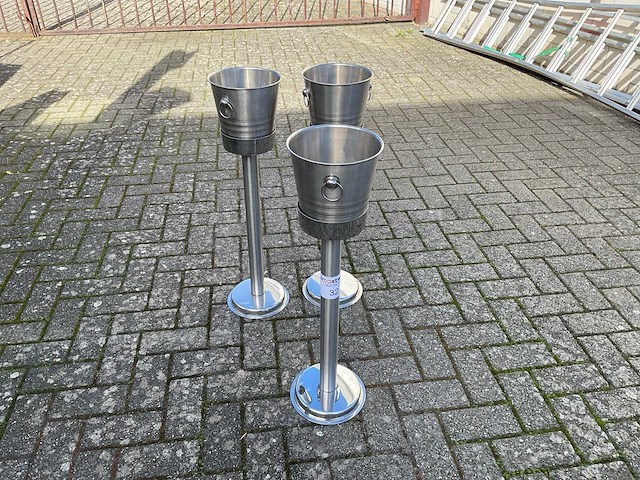Champagne emmer met staander (3x) - afbeelding 1 van  5