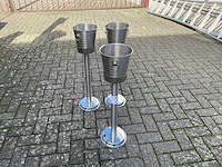Champagne emmer met staander (3x) - afbeelding 1 van  5