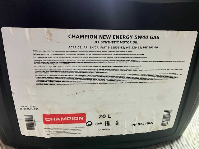 Champion motorolie (20 liter) - afbeelding 4 van  5