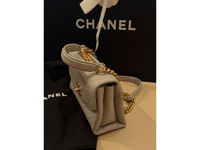 Chanel handtas - top handle flap bag - afbeelding 3 van  7