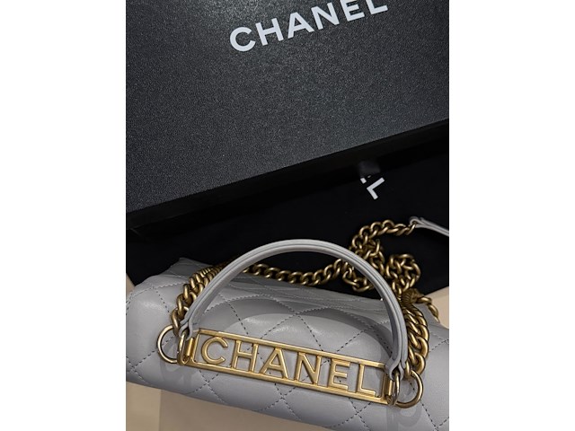 Chanel handtas - top handle flap bag - afbeelding 4 van  7