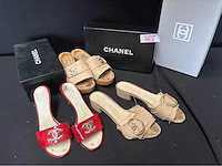 Chanel slippers maat 38 (gebruikt) (3x) - afbeelding 1 van  2