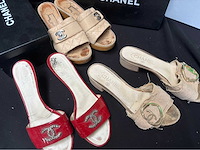 Chanel slippers maat 38 (gebruikt) (3x) - afbeelding 2 van  2