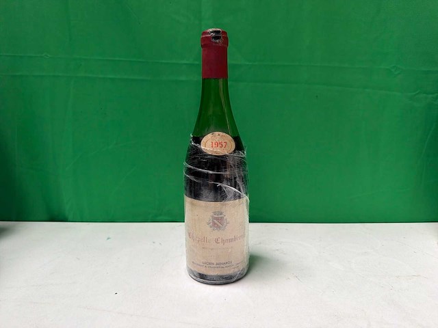 Chapelle-chambertin grand cru 1957, lucien benaros, bourgogne (frankrijk), 75 cl. zeer oude grand cru rode wijn - afbeelding 1 van  5