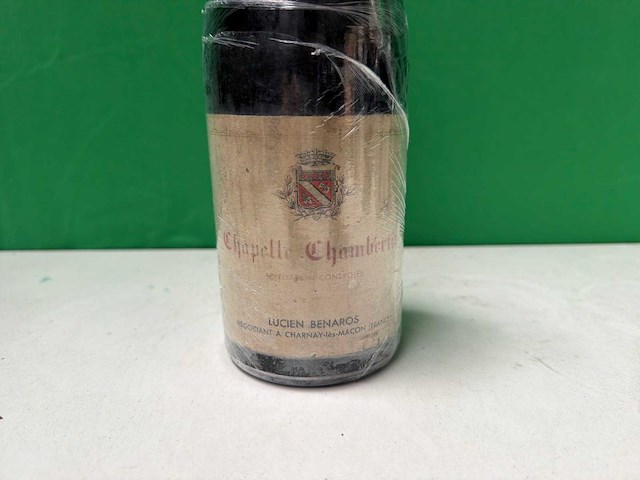 Chapelle-chambertin grand cru 1957, lucien benaros, bourgogne (frankrijk), 75 cl. zeer oude grand cru rode wijn - afbeelding 2 van  5