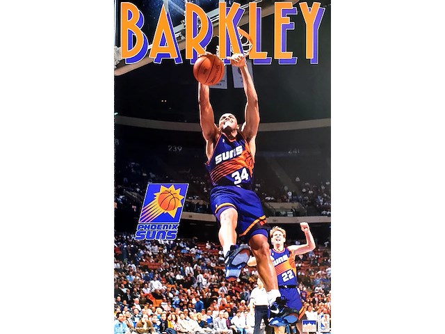 Charles barkley - official nba - 1993 - poster 56 x 88 cm. - afbeelding 1 van  4