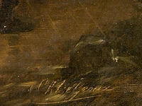 Charles de groux (1825-1870), 'le viatique', oil on canvas 30 x 41 cm. (11.81 x 16.14 in.), frame: 63 x 74 cm. (24.80 x 29.12 in.) - afbeelding 4 van  5