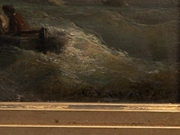 Charles euphrasie kuwasseg (1833/38-1904), boats on rough water, oil on canvas 30 x 40 cm. (11.81 x 15 3/4 in.), frame: 52 x 62 cm. (20.46 x 24.41 in.) - afbeelding 7 van  9