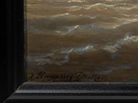 Charles euphrasie kuwasseg (1833/38-1904), panorama of the harbour of antwerp, 1872, oil on canvas 59 x 100 cm. (23.23 x 39.36 in.), frame: 75 x 119 cm. (29.53 x 46.85 in.) - afbeelding 4 van  6