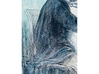 Charles lucien léandre - origineel - pastel - ingelijst - afbeelding 1 van  2