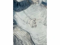 Charles lucien léandre - origineel - pastel - ingelijst - afbeelding 3 van  12