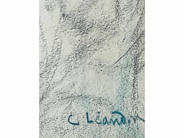 Charles lucien léandre - origineel - pastel - ingelijst - afbeelding 4 van  12