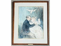 Charles lucien léandre - origineel - pastel - ingelijst - afbeelding 6 van  12