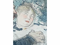 Charles lucien léandre - origineel - pastel - ingelijst - afbeelding 8 van  12