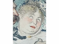 Charles lucien léandre - origineel - pastel - ingelijst - afbeelding 9 van  12