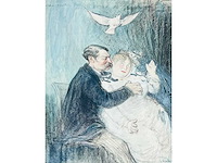 Charles lucien léandre - originele gemengde techniek - ingelijst - afbeelding 2 van  12