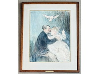 Charles lucien léandre - originele gemengde techniek - ingelijst - afbeelding 3 van  12