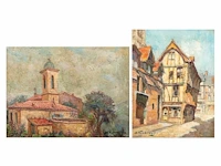 Charles verbrugghe (1863-1920), two southern views, oil on panel 26 x 33 cm. (10.24 x 12.99 in.), 31 x 24 cm. (12.19 x 9.44 in.)