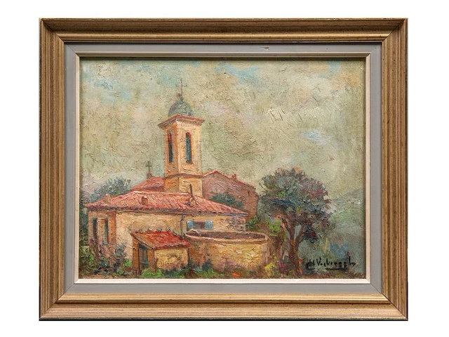 Charles verbrugghe (1863-1920), two southern views, oil on panel 26 x 33 cm. (10.24 x 12.99 in.), 31 x 24 cm. (12.19 x 9.44 in.) - afbeelding 3 van  9