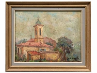 Charles verbrugghe (1863-1920), two southern views, oil on panel 26 x 33 cm. (10.24 x 12.99 in.), 31 x 24 cm. (12.19 x 9.44 in.) - afbeelding 3 van  9