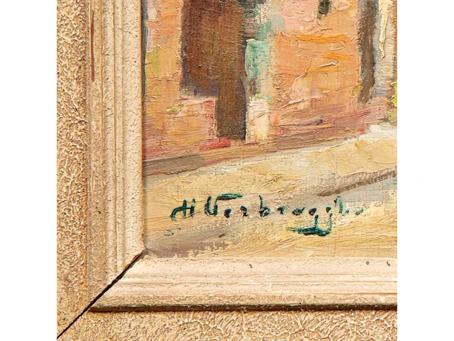 Charles verbrugghe (1863-1920), two southern views, oil on panel 26 x 33 cm. (10.24 x 12.99 in.), 31 x 24 cm. (12.19 x 9.44 in.) - afbeelding 9 van  9