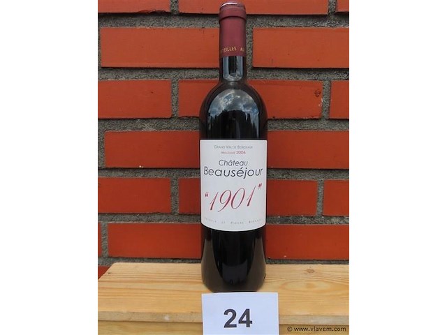 Chateau beauséjour "1901" millésime 2006 - afbeelding 1 van  3