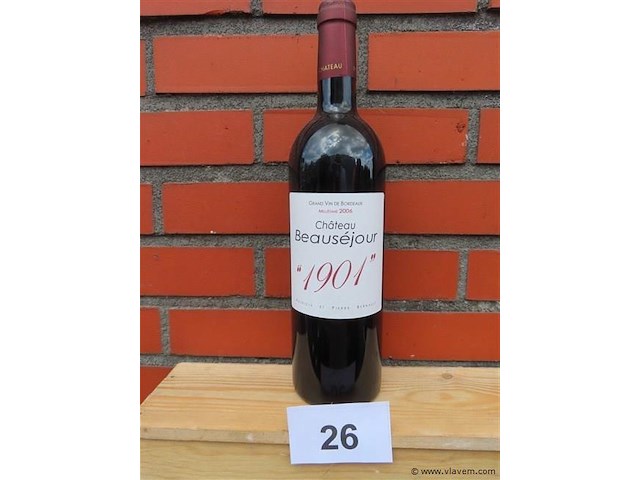 Chateau beauséjour "1901" millésime 2006 - afbeelding 1 van  3