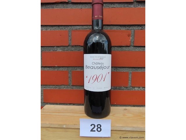 Chateau beauséjour "1901" millésime 2006 - afbeelding 1 van  3