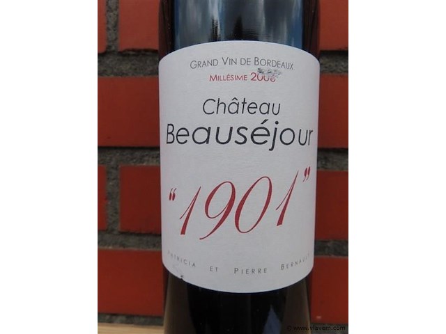 Chateau beauséjour "1901" millésime 2006 - afbeelding 2 van  3