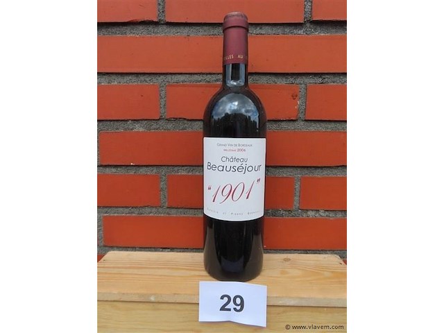 Chateau beauséjour "1901" millésime 2006 - afbeelding 1 van  3