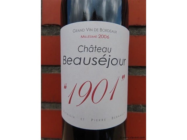 Chateau beauséjour "1901" millésime 2006 - afbeelding 2 van  3