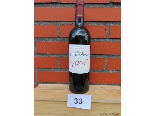 Chateau beauséjour "1901" millésime 2006 - afbeelding 1 van  3