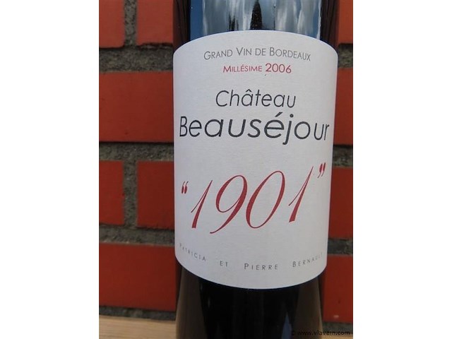Chateau beauséjour "1901" millésime 2006 - afbeelding 2 van  3