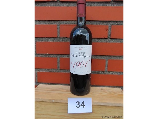 Chateau beauséjour "1901" millésime 2007 - afbeelding 1 van  3