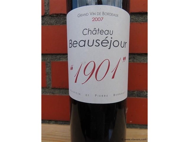 Chateau beauséjour "1901" millésime 2007 - afbeelding 2 van  3
