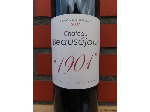 Chateau beauséjour "1901" millésime 2007 - afbeelding 2 van  3