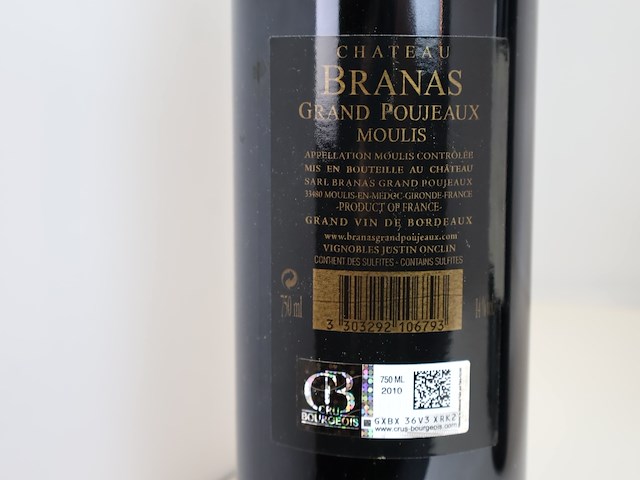 Château branas grand poujeaux 2010 (3x) - afbeelding 3 van  4