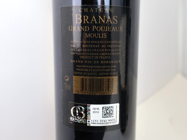 Château branas grand poujeaux 2010 (5x) - afbeelding 3 van  4