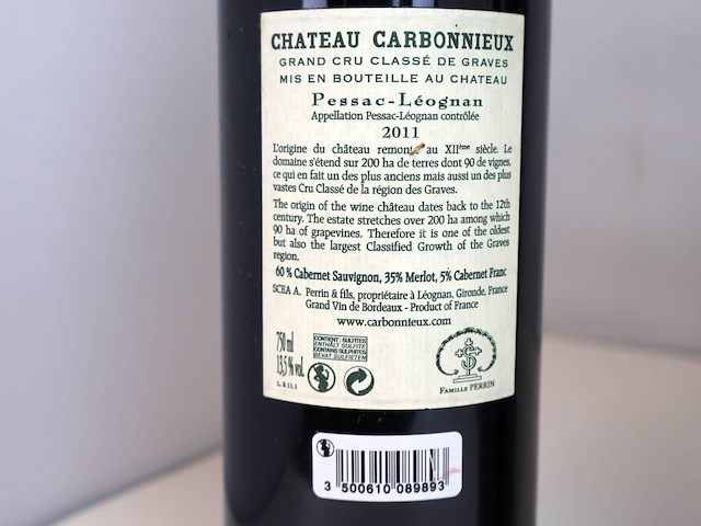 Château carbonnieux 2011 (4x) - afbeelding 3 van  4