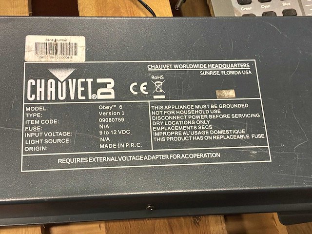 Chauvet dj obey6 lichtsturing - afbeelding 1 van  2
