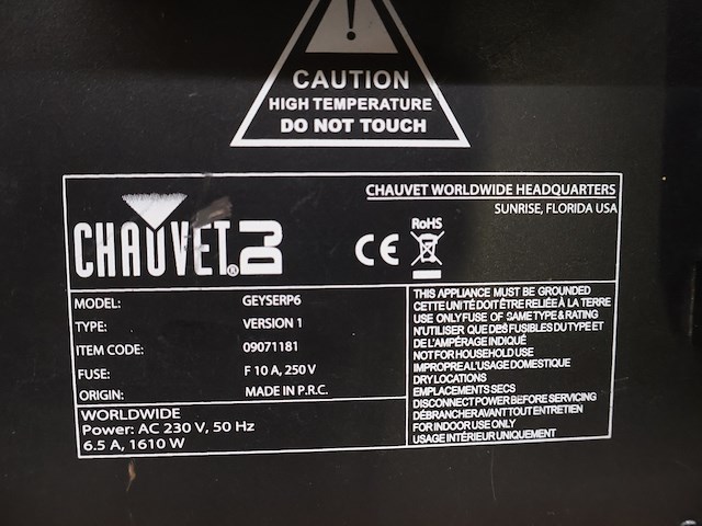 Chauvet dj rookmachine (x2) - afbeelding 3 van  6