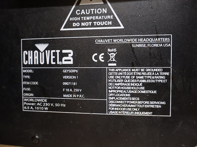 Chauvet dj rookmachine (x2) - afbeelding 6 van  6