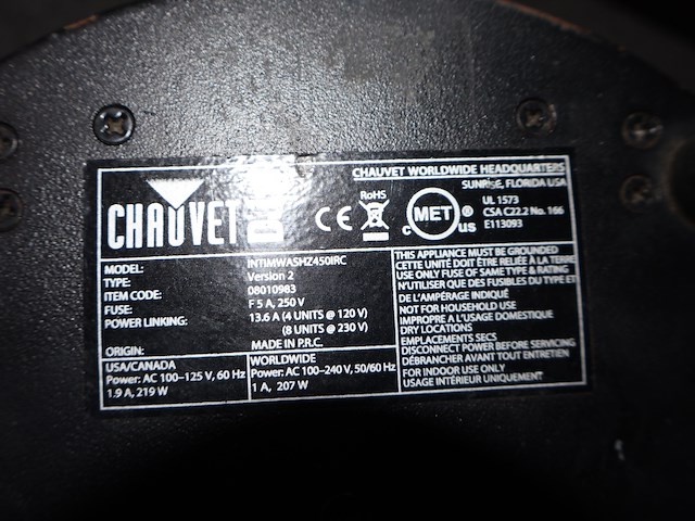 Chauvet intimidator trio (x10) - afbeelding 4 van  6