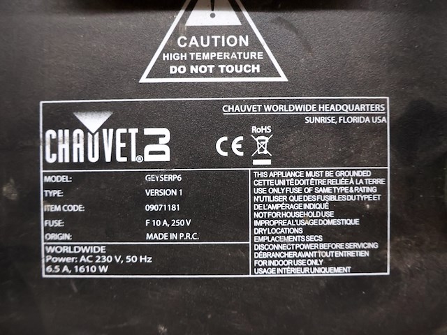 Chauvet licht & rookmachine (x2) - afbeelding 4 van  5