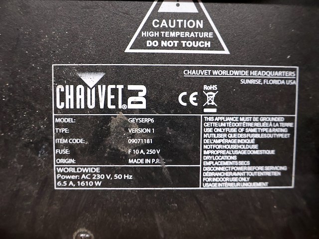 Chauvet licht & rookmachine (x2) - afbeelding 3 van  5