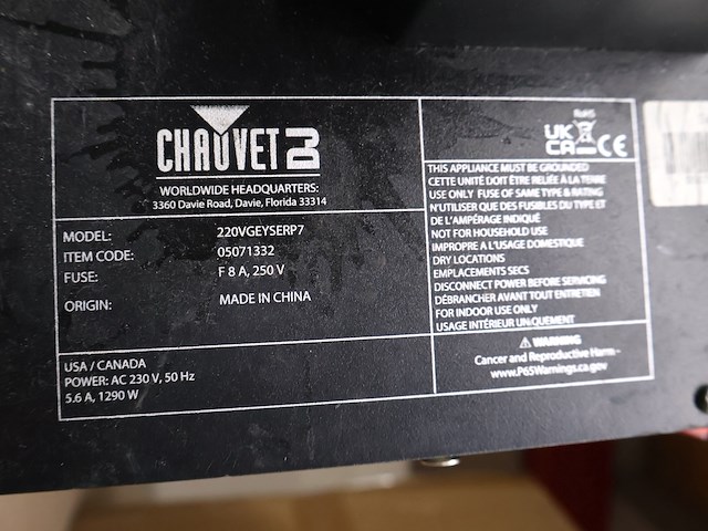 Chauvet licht & rookmachine - afbeelding 4 van  5