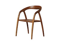 Chehoma houten stoel + golfkruk 75 cm zwart + 2 lage tolix zwarte en zilveren krukken - afbeelding 6 van  9
