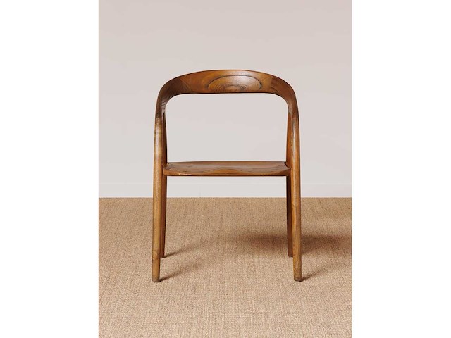 Chehoma houten stoel + golfkruk 75 cm zwart + 2 lage tolix zwarte en zilveren krukken - afbeelding 7 van  9
