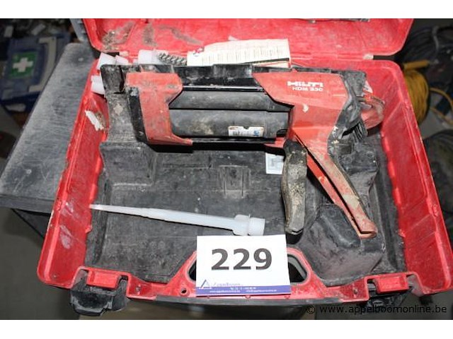 Chemische ankerpistool - hilti - hdm 330 toebehoren - koffer - afbeelding 1 van  2