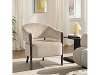 Chenille loungestoel, gestoffeerde stoel - afbeelding 1 van  6